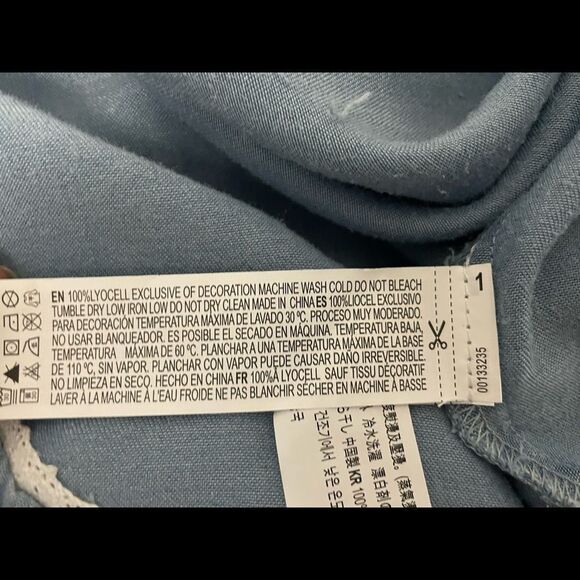 🟢Life in Progress Blue Denim Spaghetti Strap Top Size XS - Picture 6 of 7